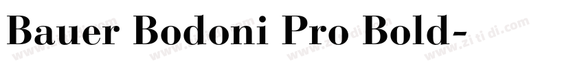 Bauer Bodoni Pro Bold字体转换
